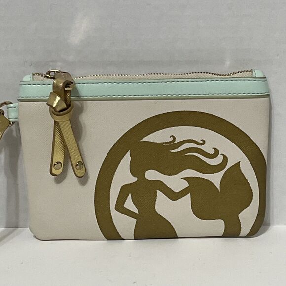 Spartina 449 Mermazing Mermaid Wristlet Purse Zip Strap Rare HTF Beach Vacation - Picture 2 of 5